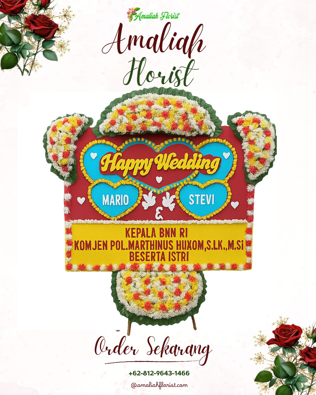 Papan Bunga Pernikahan Tengaran